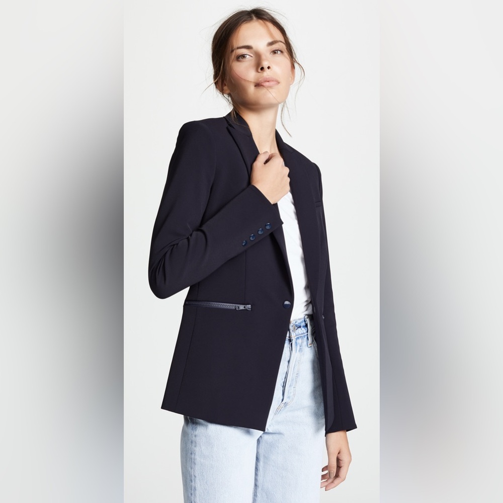 Veronica Beard Black Scuba Jacket Blazer